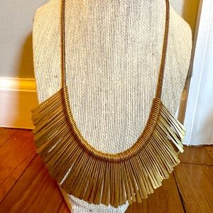 Stella & Dot gold fringe necklace